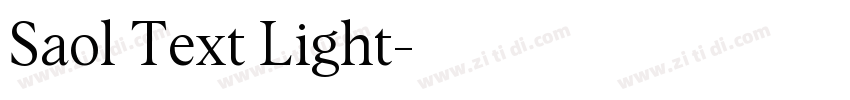 Saol Text Light字体转换